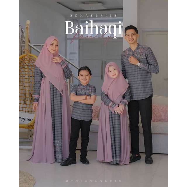 OPEN PO BAIHAQI FAMILY SET ORIGINAL By DINDA DRESS LIMITED BEST SELLER Sarimbit Keluarga Gamis Syari