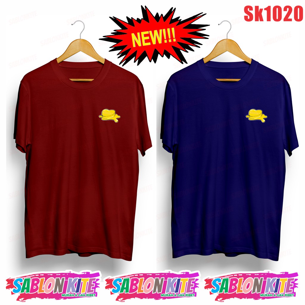 MURAH!!! KAOS KPOP BUTTER LOGO KECIL SABLON DEPAN AJA PRINT SK1020 ADA 8 WARNA UNISEX COMBED 30S