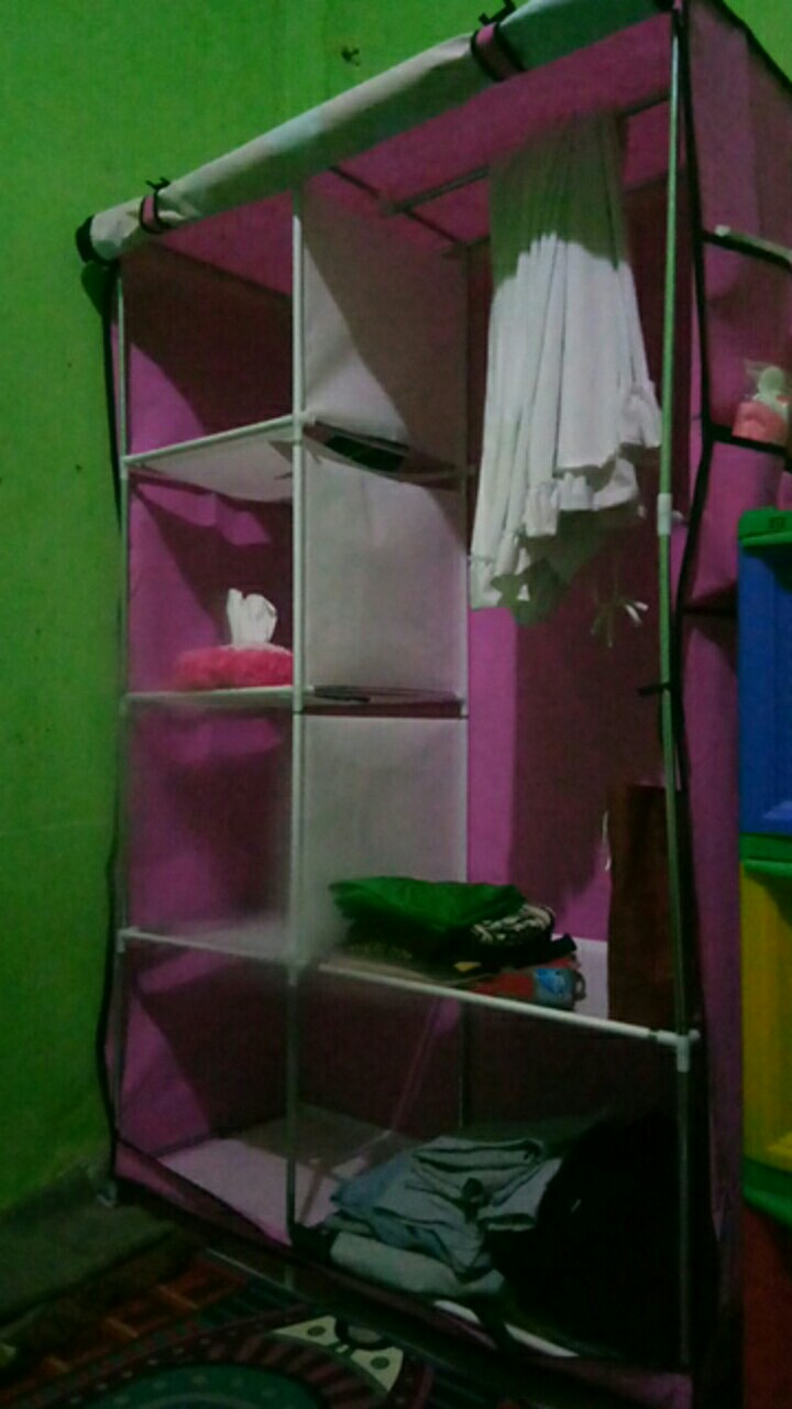 Lemari Pakaian 2 Sisi Portable Serbaguna