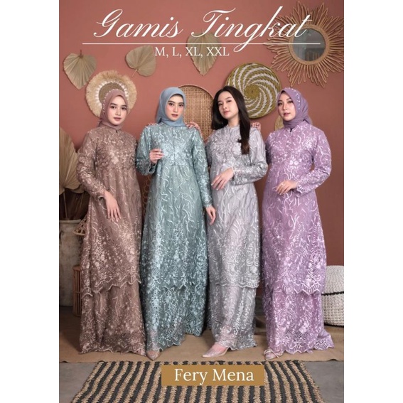 Gamis tulle tingkat modern//gamis pesta terbaruu//gamis