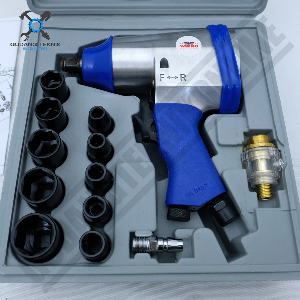 Air Impact Wrench 1/2 Inch Kit Set Wipro WP 7808 - Impact Wrench 0.5 inch WP7808