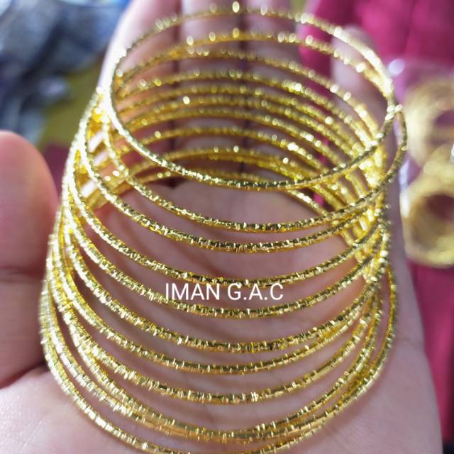 Xuping gelang keroncong india anak isi 12 pcs/gelang keoncong gold gelang xuping