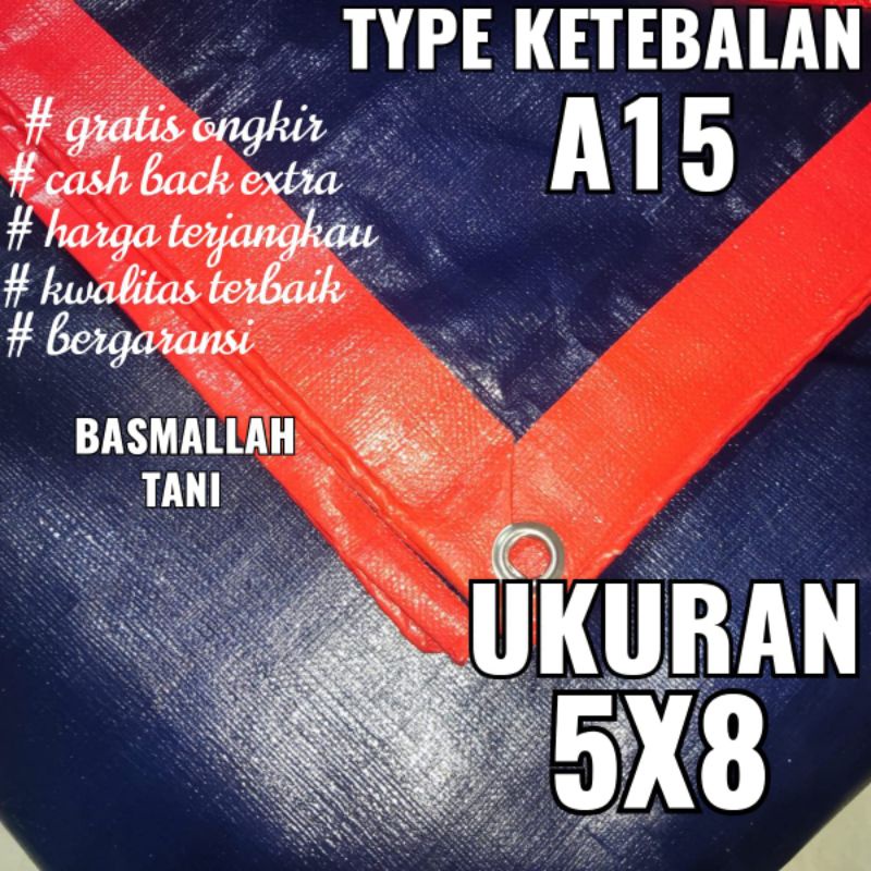 TERPAL PLASTIK A15 UKURAN 5x8 METER MERK TRECK