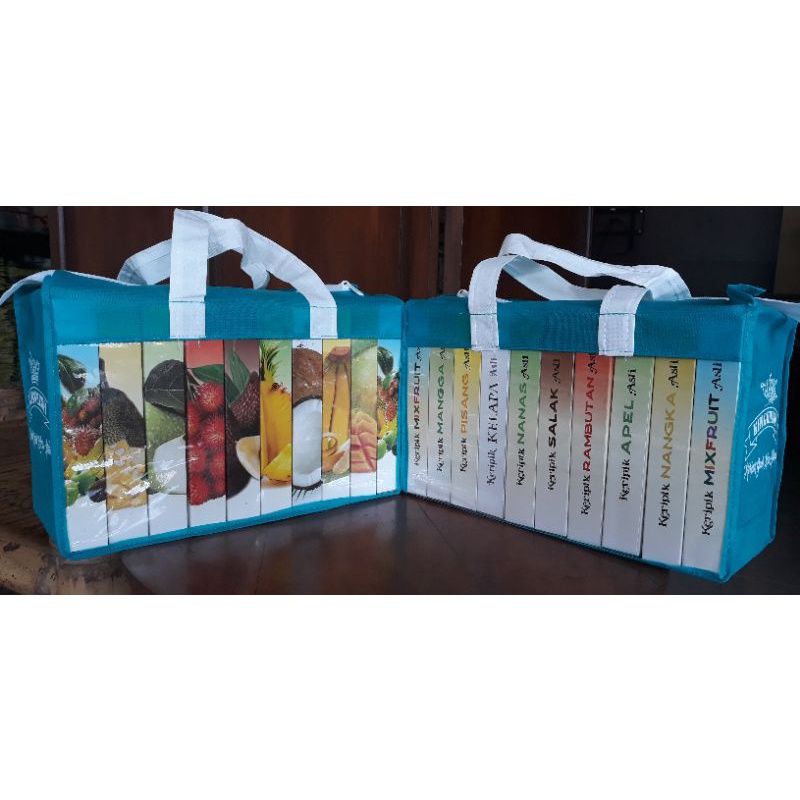 

Paket aneka keripik buah campur mix Kayavit Pandubima Kingkresh isi 10 bungkus oleh oleh khas Malang