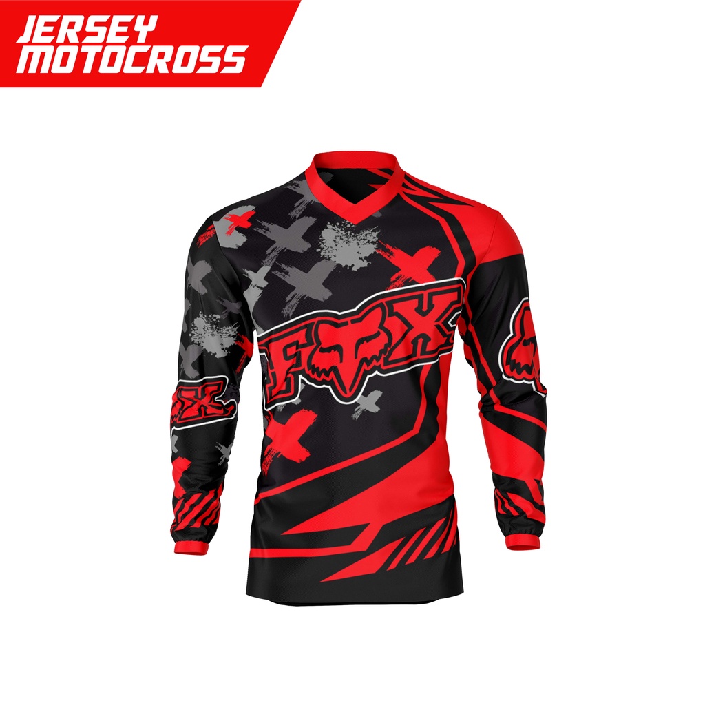 JERSEY RACING MOTOR CROSS LONG SLEEVE MOTOCROSS LENGAN PANJANG SERIES 2