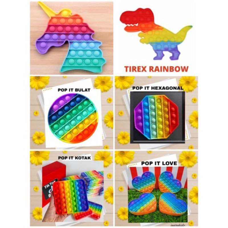 Pop It Mainan Anak Toys Bubble Kids Mainan Pop it Murah Rainbow Pop murah-1