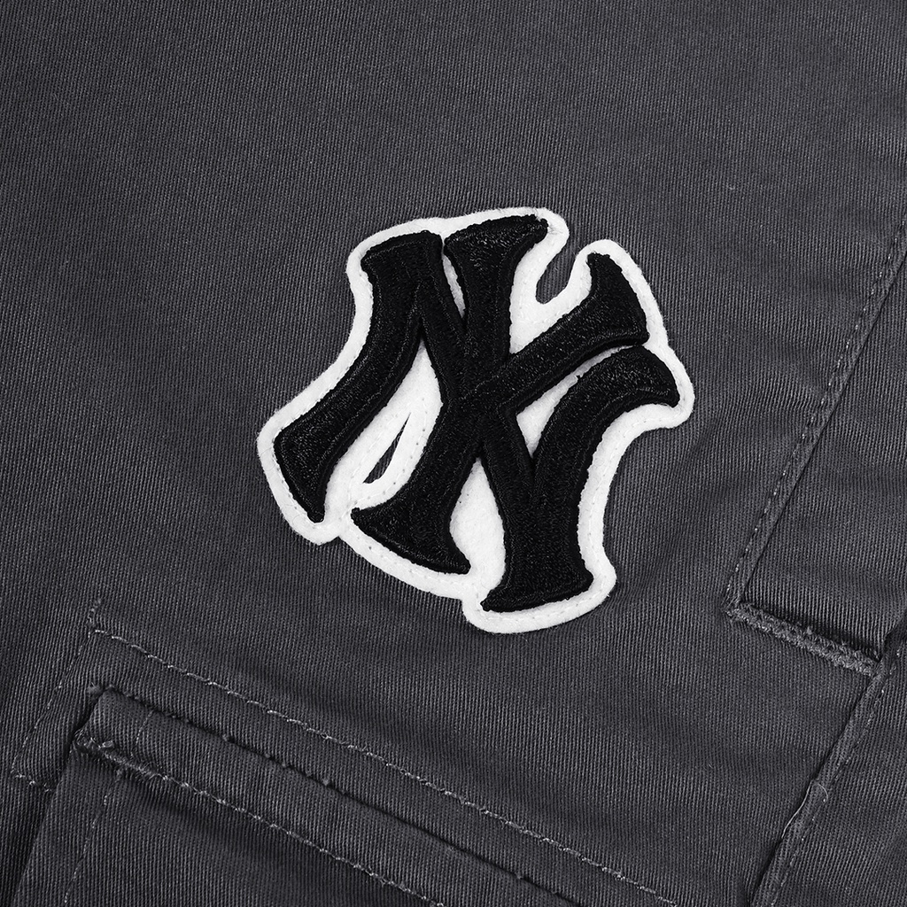 M7B NY Yankees Basic Cotton Cargo Track Pants Dark Grey