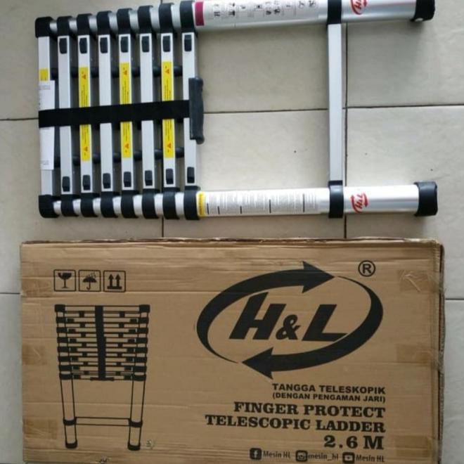H&amp;L Tangga Telescopic Susun Lipat Aluminium 2.6Mt