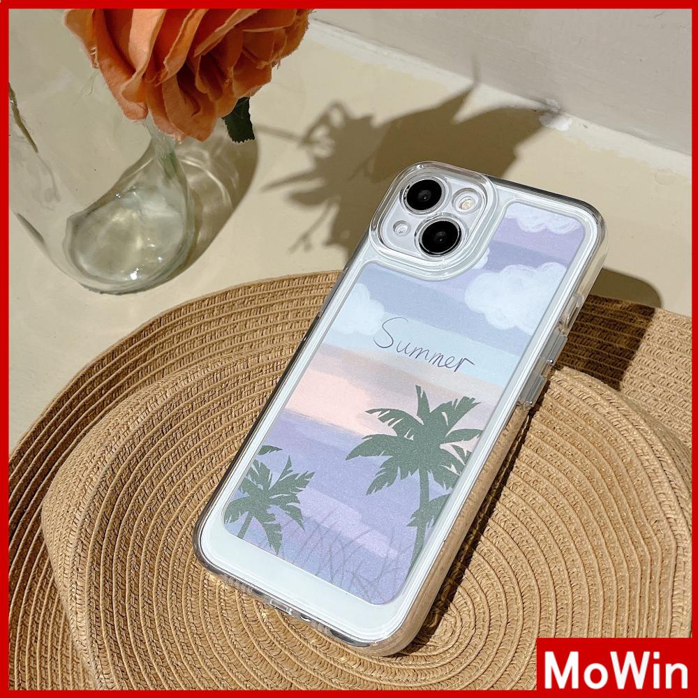 iPhone Case Silicone Soft Case Clear Case Thickened Shockproof Protection Camera Metal Button Summer Coconut Compatible For iPhone 11 Pro Max 13 Pro Max 12 Pro Max 7Plus xr XS Max