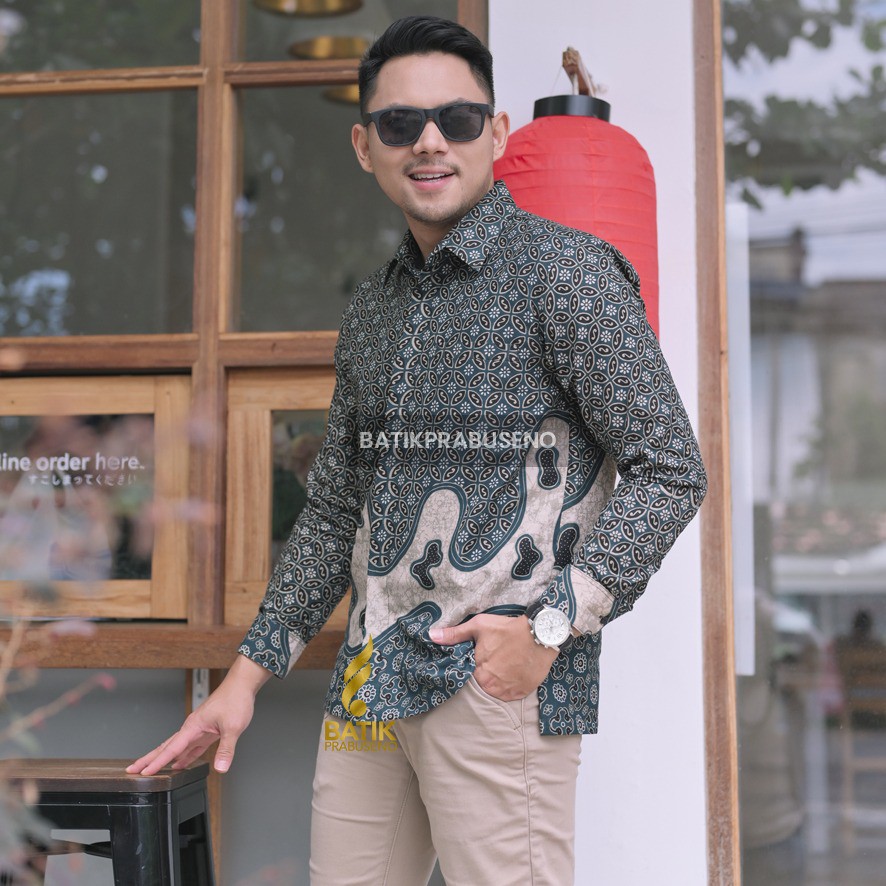 TRIBAWANA KEMEJA BATIK PRIA LENGAN PANJANG KAIN ATASAN COUPLE BAJU COWO COWOK JUMBO MODERN PREMIUM R