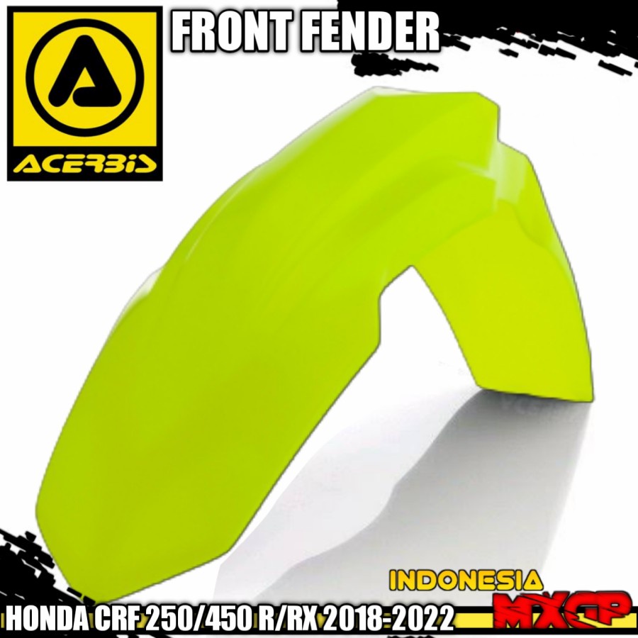 HONDA CRF 250 450 R RX 2018 2019 2020 2021 2022 ACERBIS Front Fender - Spakbor Depan Supermoto Motoc
