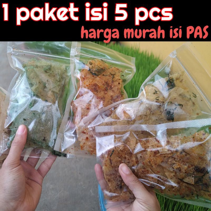 

kripik kaca / keripik beling / kripca / kirca kemasan pouch 50gram x5pcs