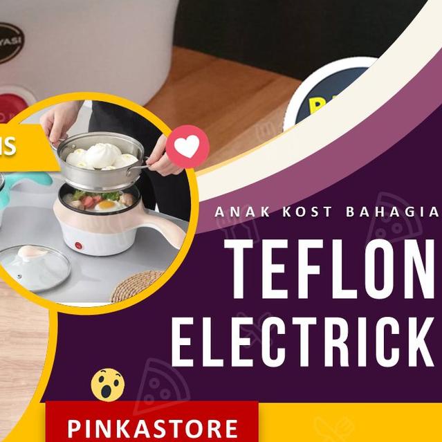 ☞ Teflon Serbaguna elektrik listrik praktis masak goreng kukus pemanas steam dual mode power ☪