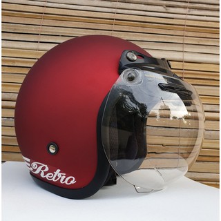 helm bogo dewasa warna merah dof untuk wanita pria cewek