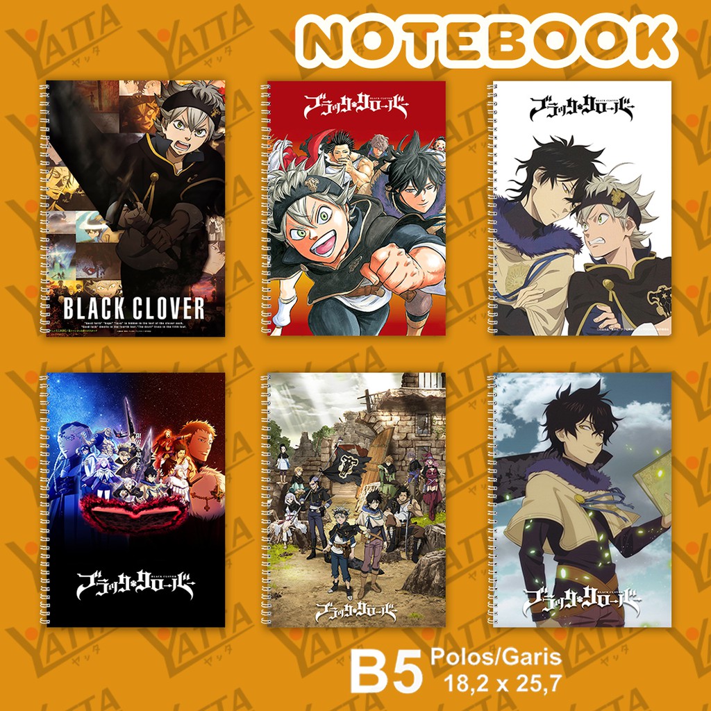 

Notebook Anime Ukuran B5 18,2 x 25,7 cm Black Clover