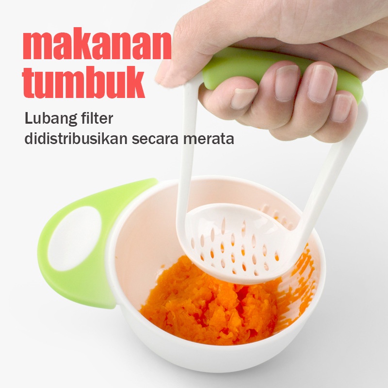 HIPPO LAND Baby Safe Food Masher Bowl Grinding Bowl Baby Food Maker Mangkok Mpasi [1KG 12PC] LITTLE KUMA 223