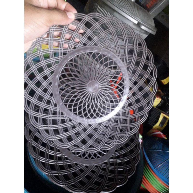 Piring rotan plastik/piring buah
