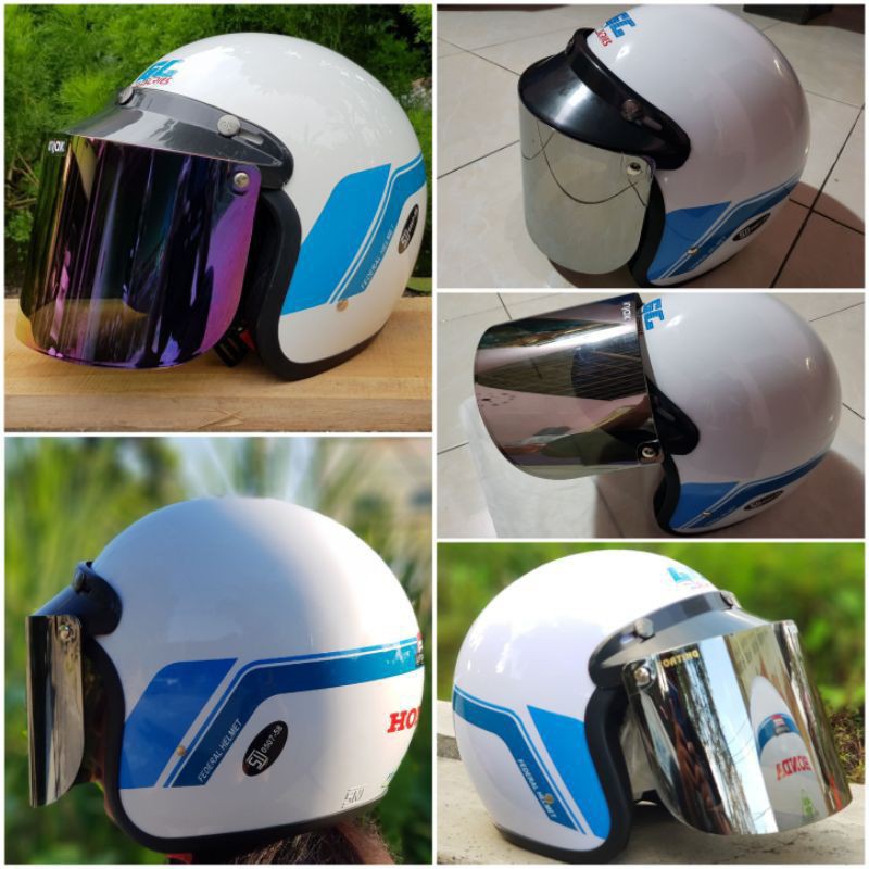 

helm GL series + kaca FLAT. cat air brush
