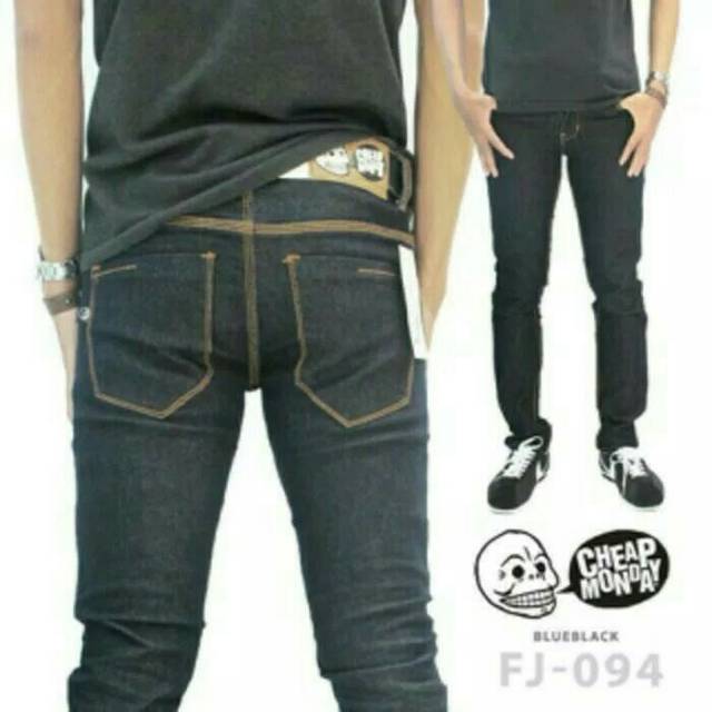 celana jeans hitam skinny / slimfit panjang pria - DC - Levis - Lois - Cheapmonday - PSD