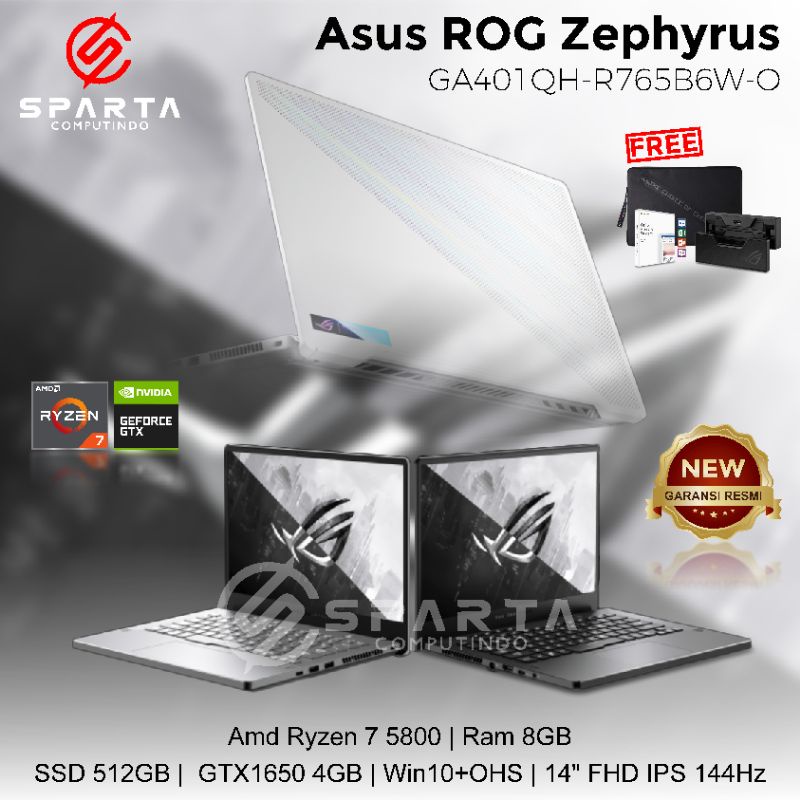 Laptop Gaming Asus ROG Zephyrus GA401QH-R765B6W-O AMD Ryzen 7 5800 Bergaransi