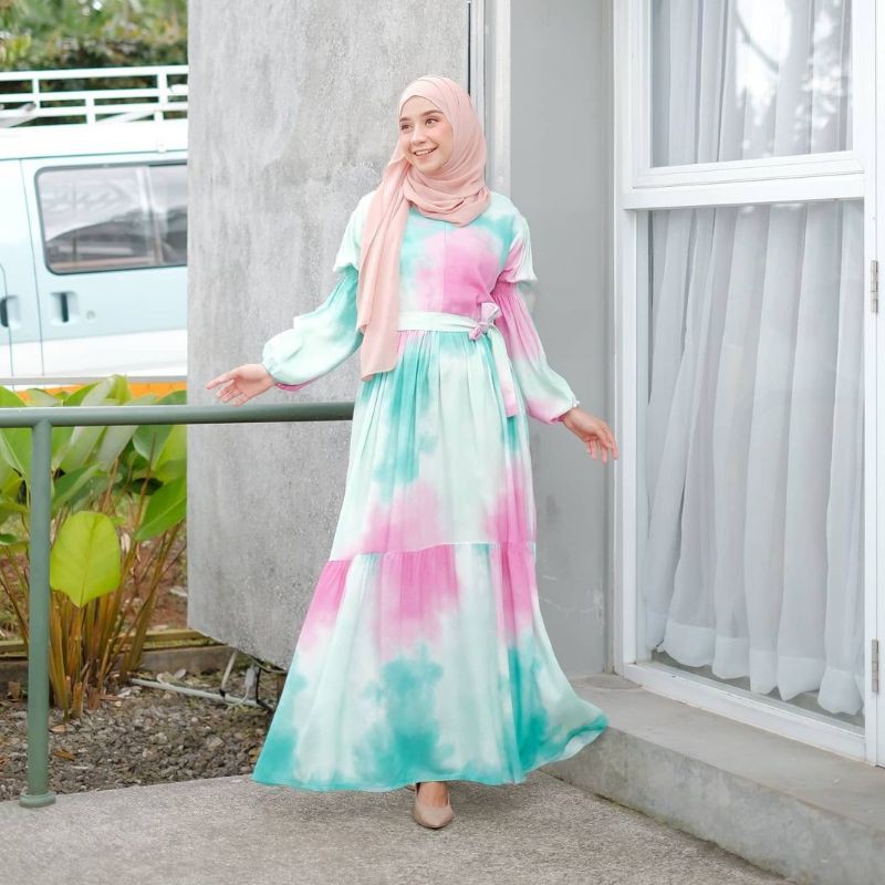 DRESS MUSLIM - BERLY DRESS - FLOWLY DRESS - DRESS TERLARIS - PAKAIAN TERLARIS