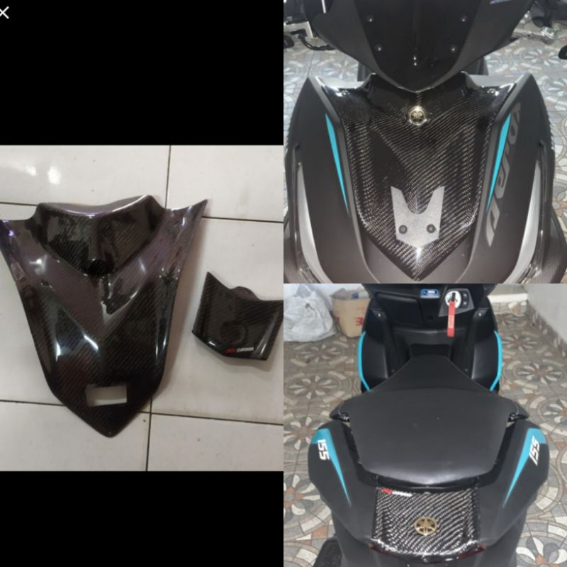 Paket Hemat Dasi Carbon + Ducktail All New Aerox 155 Connected Carbon Kevlar Asli
