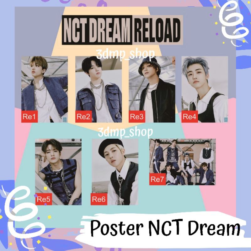 POSTER NCT DREAM RELOAD RIDIN ROLLIN