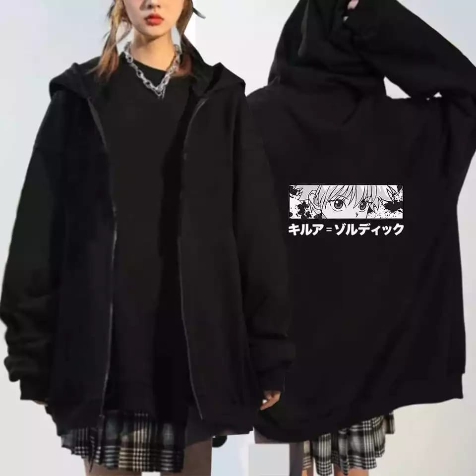 Hoodie Zipper Anime Hunterxhunter Killua Sweater Anime Hunter x Hunter Resleting Sleting Wanita Oversize Korean Style Xxl Murah Hoodie Zipper Wanita Oversize Polos Hoodie Ziper Wanita Oversize Murah Hodie Zipper Sweater Wanita Xxl Polos Sleting Resleting