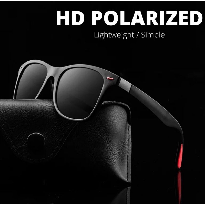 KACAMATA HITAM POLARIZED PRIA FREE BOX