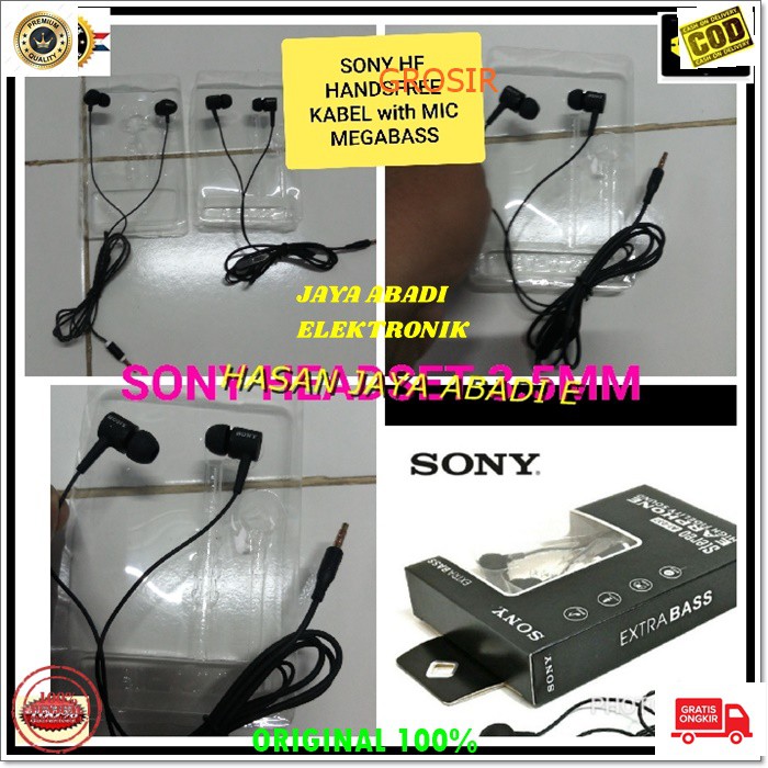 J188 SONY HEADSET HP 3.5MM HANDSFREE STEREO DOBEL BASS SUPER EARPOD HEADSET HANDSFREE HEADPHONE EARPHONE MUSIC VOKAL AUDIO SOUND EARPOD IN EAR KARET KARAOKE MEGA BAS  AUDIO SUARA SMULE KARAOKE UNIVERSAL MULTI DUAL STEREO WIRED ORIGINAL SPORT GADGET SUARA