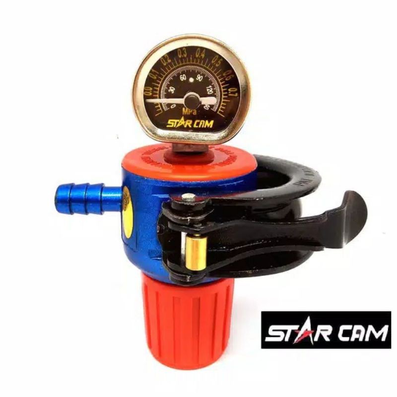 SELANG  2 METER  + 2 KLEM  Starcam, Regulator Gas  HP  High Pressure  SC 112TM  Tekanan Tinggi