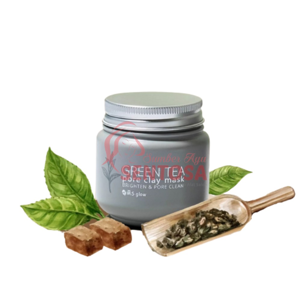 MS GLOW GREEN TEA CLAY MASK 100GR