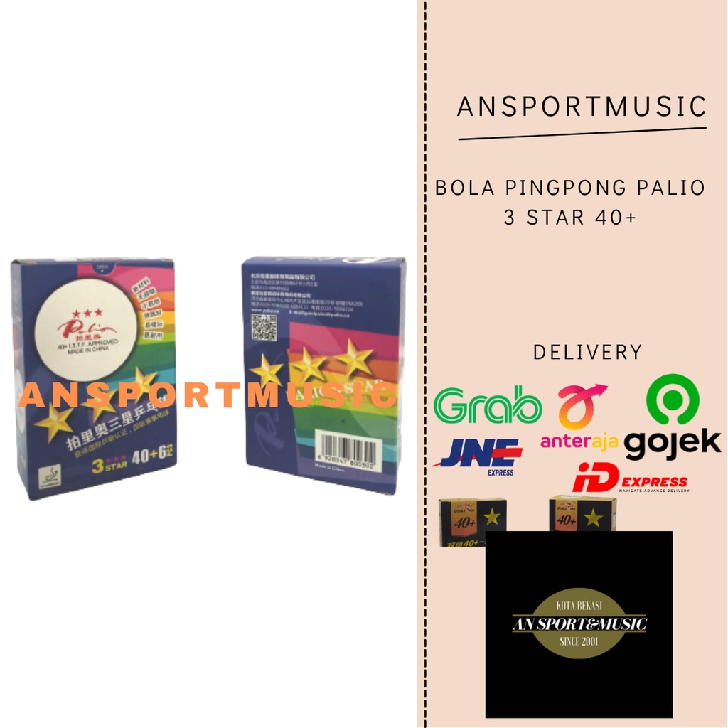 Bola Pingpong Tenis Meja Palio 3STAR Original 100%