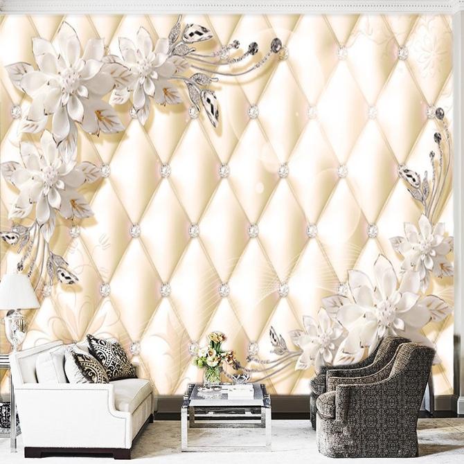 WALLPAPER 3D WALLPAPER CUSTOM WALLPAPER DINDING BUNGA FLOWER 3 Terbaru