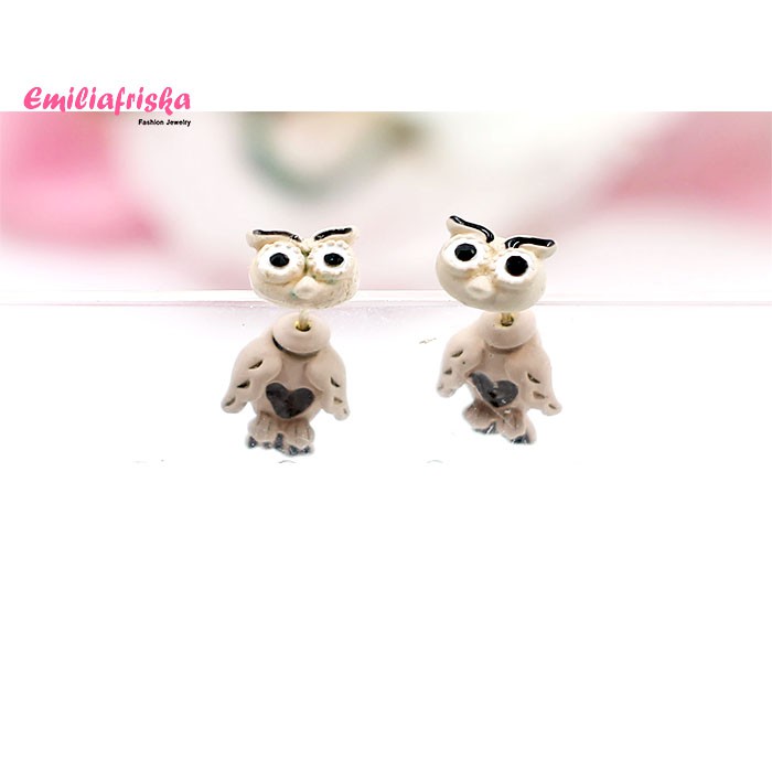 Anting Owl Kecil / Anting 2 Sisi / Anting Korea / Anting New Fashion - 228