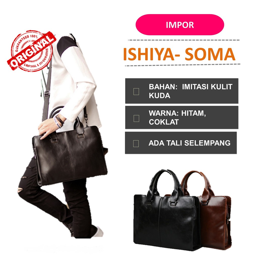 Tas Kerja/Selempang Pria (impor). -ISHIYA SOMA-