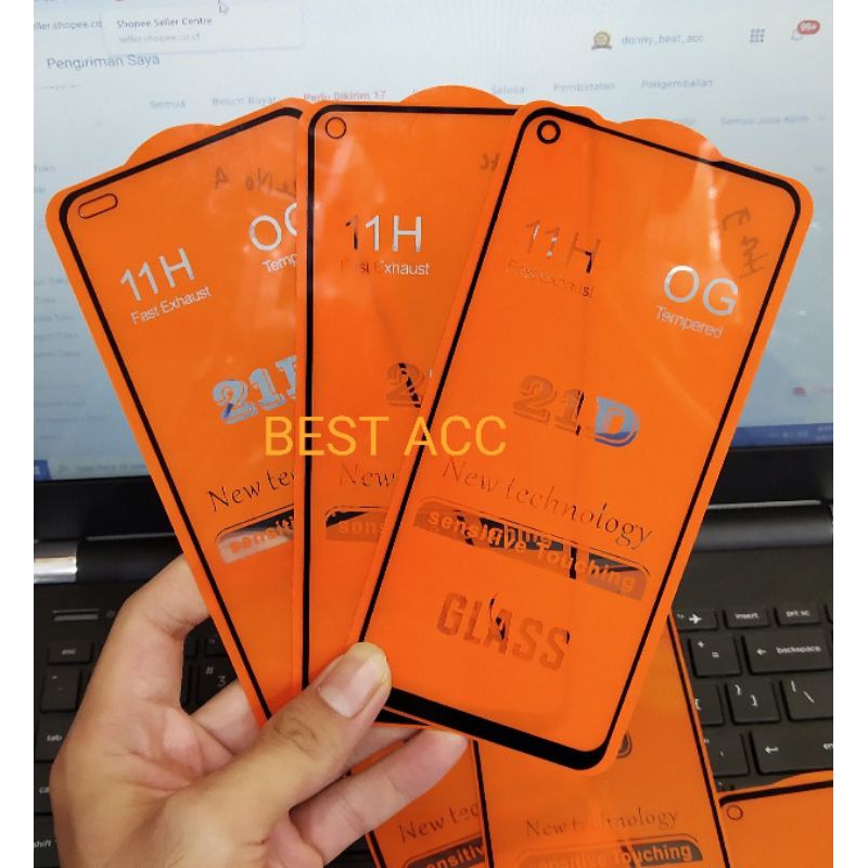 Tempered Glass Full Oppo Reno 4F Tg Anti Gores Kaca