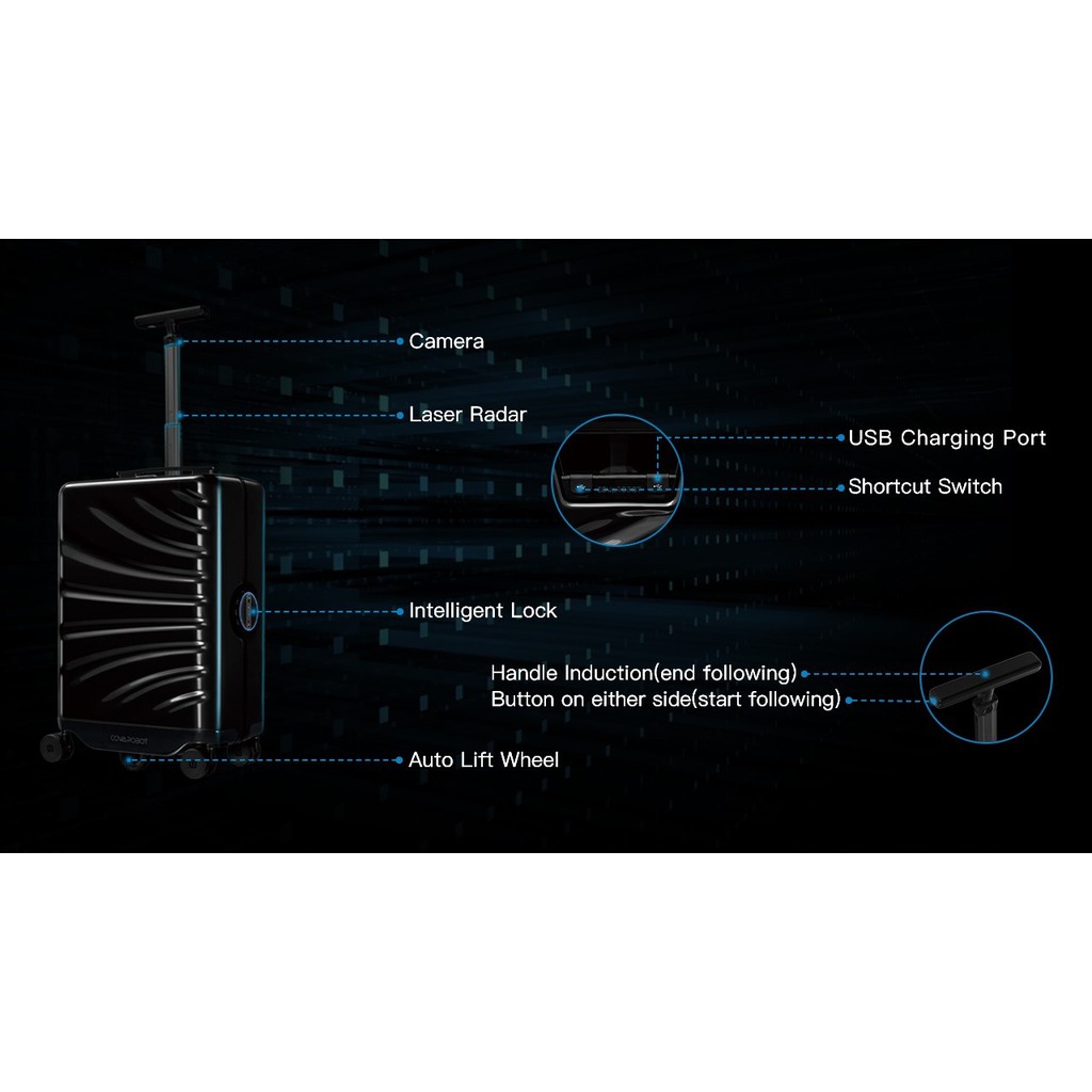 COWAROBOT CWL16R1L - Smart Travel AI Robotic Suitcase 20-inch