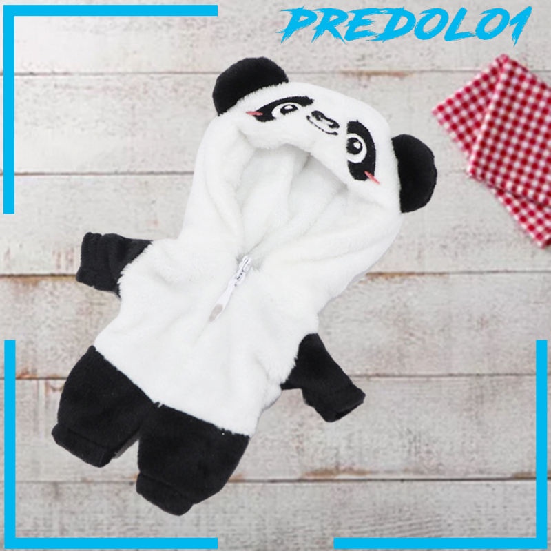 (Predolo1) Mainan Jumpsuit Lengan Panjang Motif Panda Untuk Aksesoris Boneka Ob11