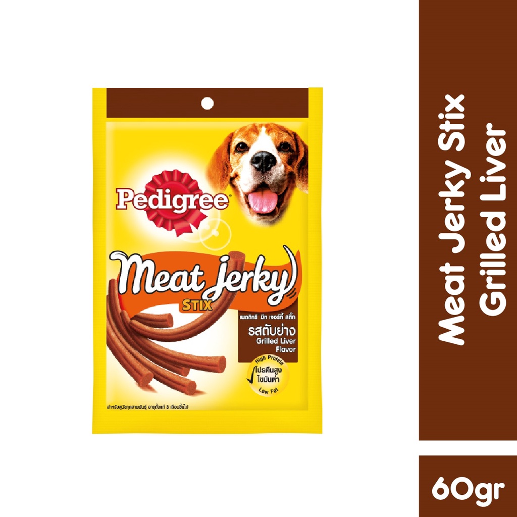 PEDIGREE®  Meat Jerky Stix Snack Anjing 60 g - Isi 1-Grilled Liver