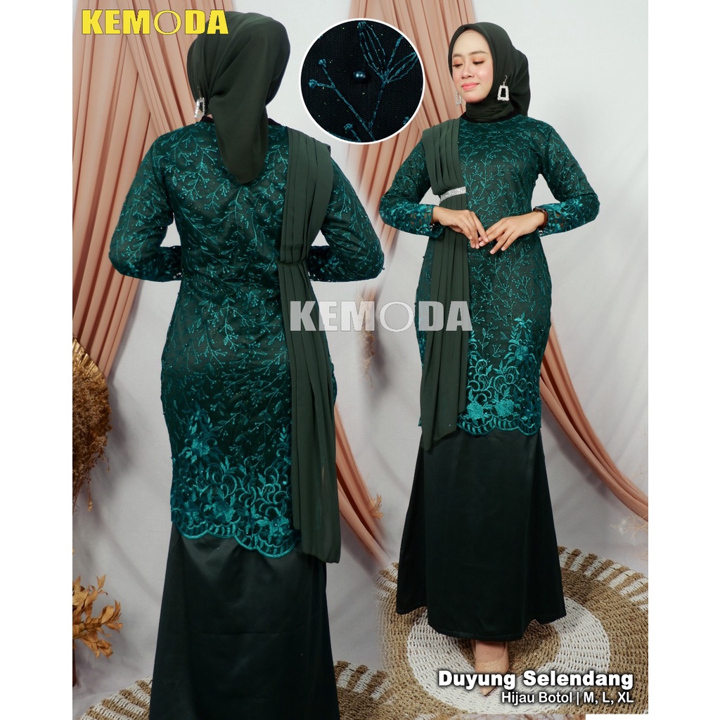 Kebaya Gamis Duyung Salendang / Gamis Modern / Gamis Pesta Mewah / Gamis Brukat / Kebaya Gamis