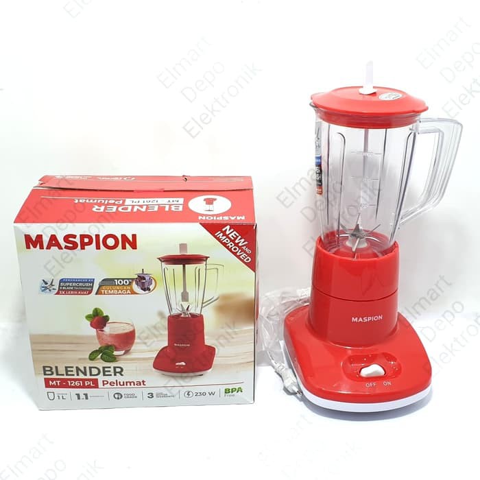 MASPION blender plastik kuat MT 1261 PL / penghancur es batu MT1261PL - 1261PL