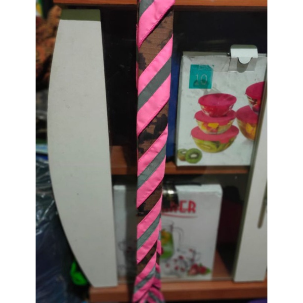 scraf pramuka loreng lis menyala-Pink