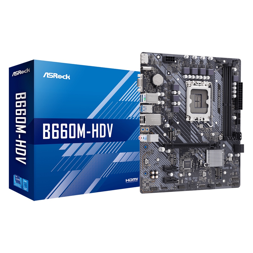 Asrock B660M-HDV Intel LGA1700 B660 DDR4 Alder Lake Motherboard