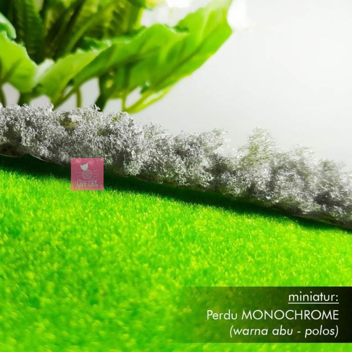 MAKET Pohon PERDU UKURAN SEDANG Miniatur Semak MONOCHROME Arsitektur
