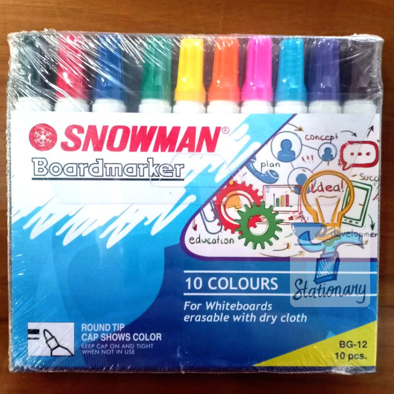 

Spidol Snowman Whiteboard Set 10 Warna.
