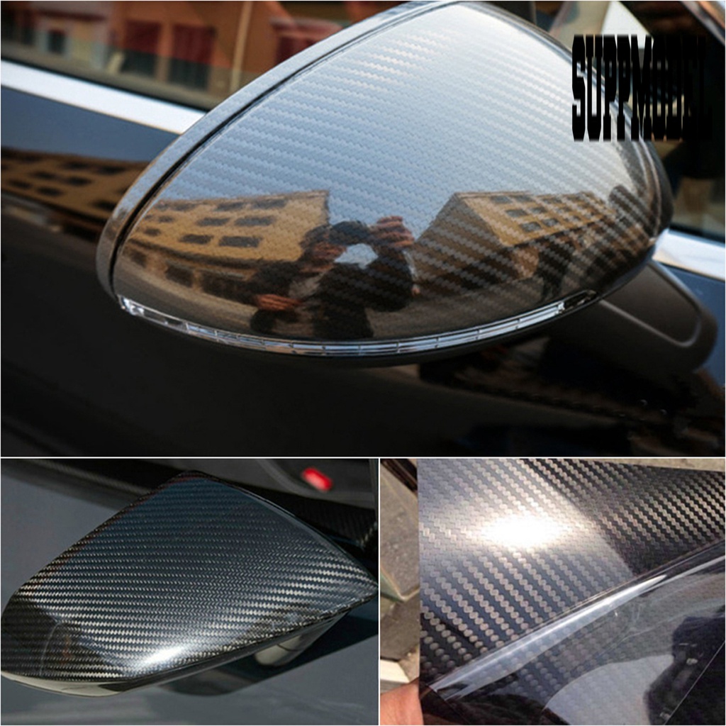 Stiker Film Tint Carbon Fiber Glossy Bahan Vinyl Untuk Mobil SUV