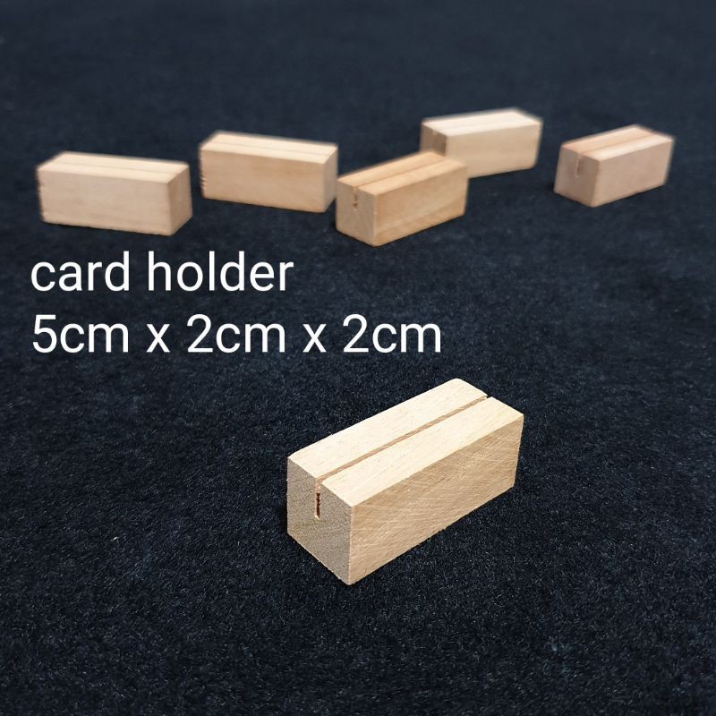 

Card holder kayu 5cm x 2cm x 2cm stand dudukan foto / photo / kartu