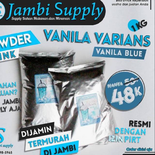 

Bubuk minuman vanila blue