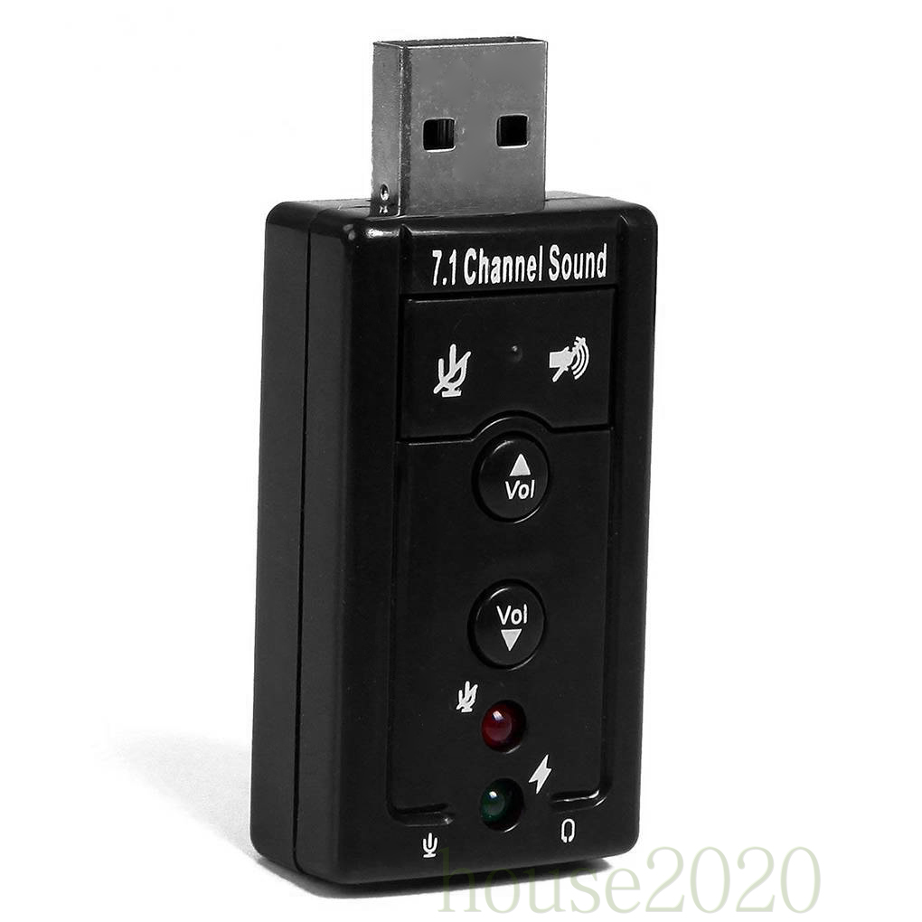 Adapter Konektor Audio Sound Card Eksternal Usb 2.0 7.1 Channel 3d